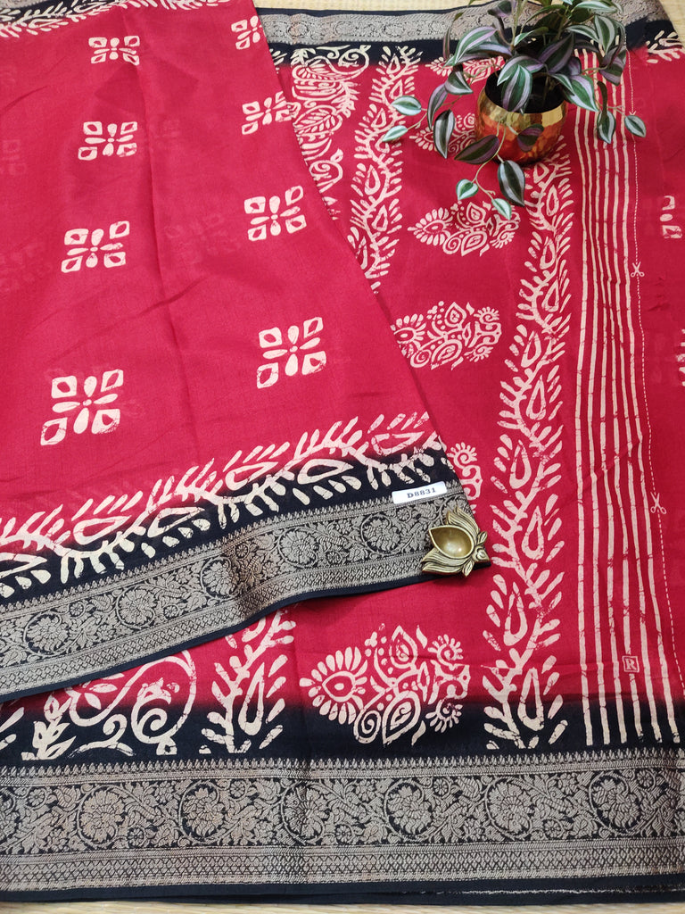 Mass Crepe Sarees #D8831