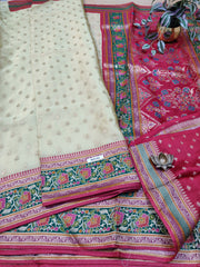 Semi Banarasi Satin Crepe #D8192