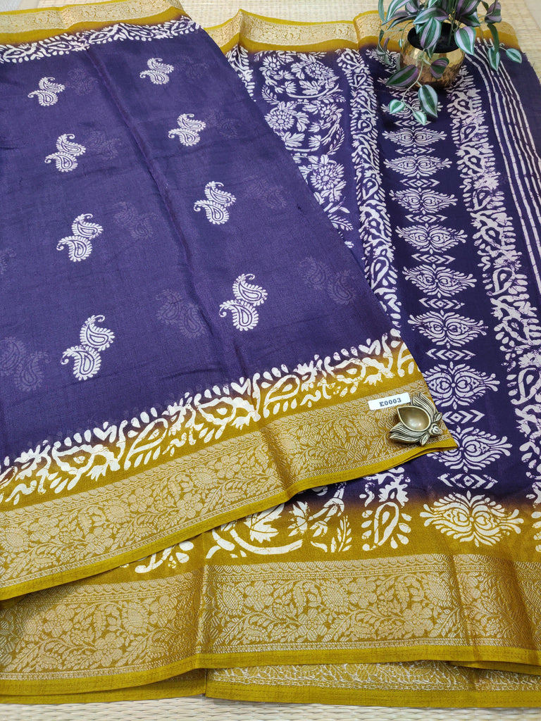 Mass Crepe Sarees #E0003