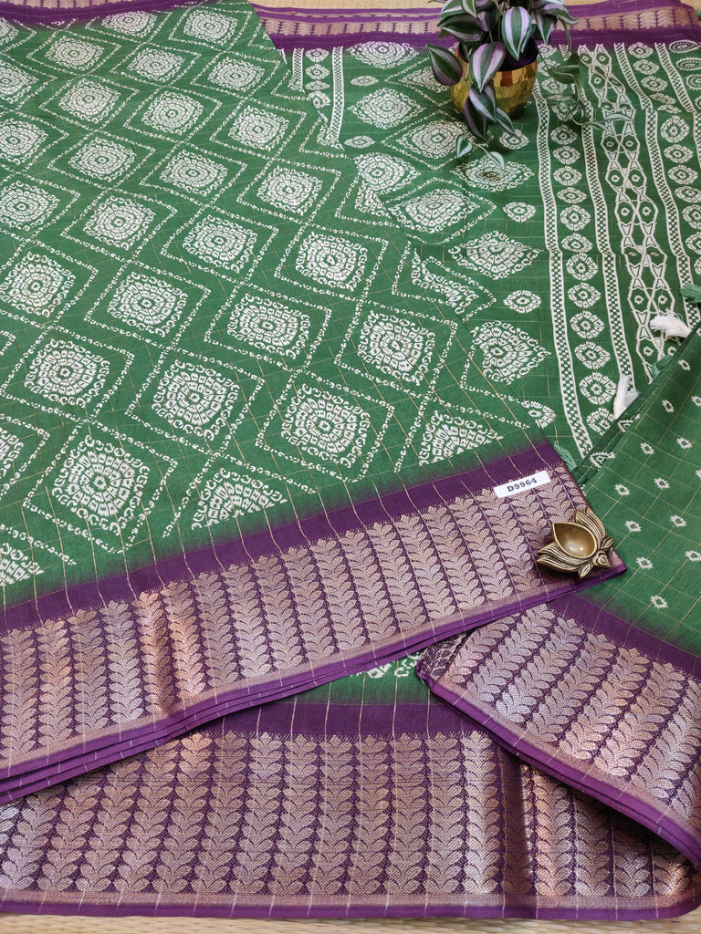 Dola Checks Printed Silk #D9964