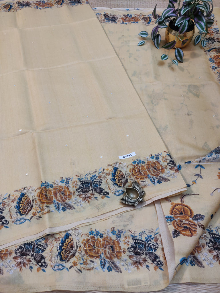 Butter crepe sarees#E0541