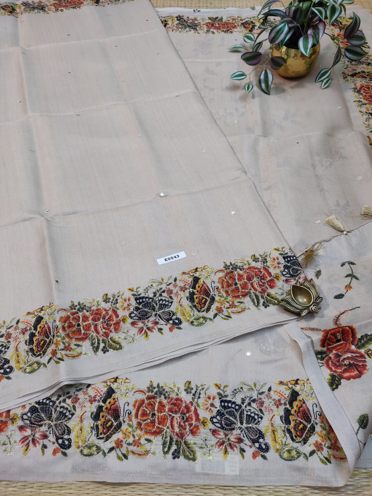 Butter crepe sarees#E0543