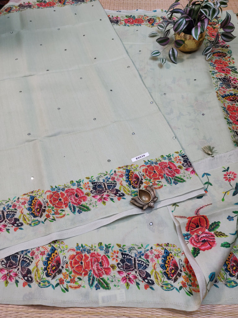 Butter crepe sarees#E0539