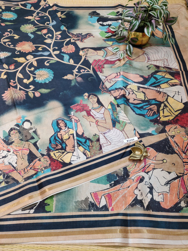 Printed Tussar #E1155