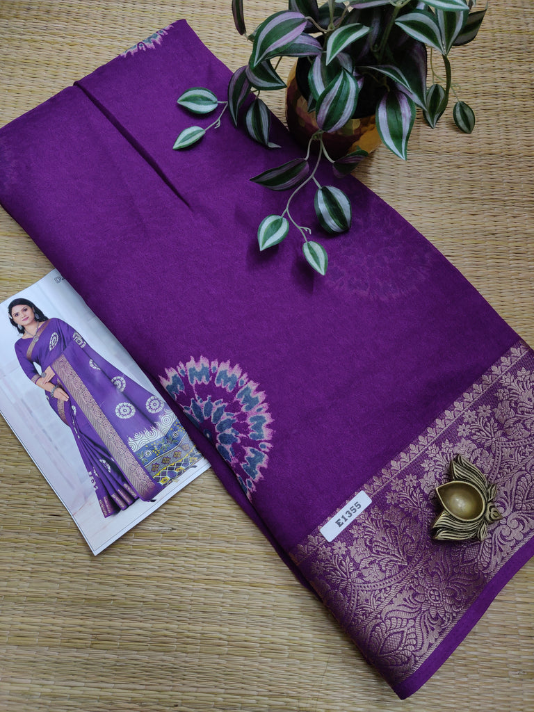 Mass Crepe Sarees #E1355