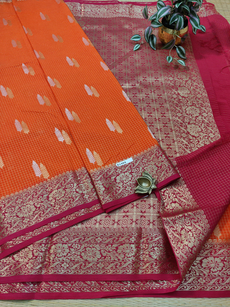 Semi Crepe Sarees #E1494