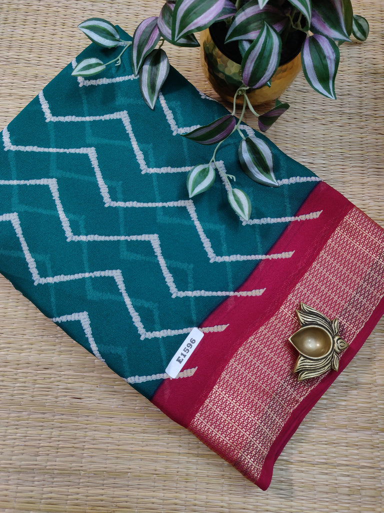 Mass Crepe Sarees #E1596