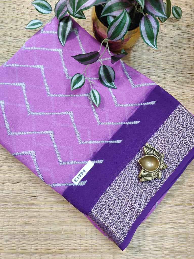 Mass Crepe Sarees #E1594