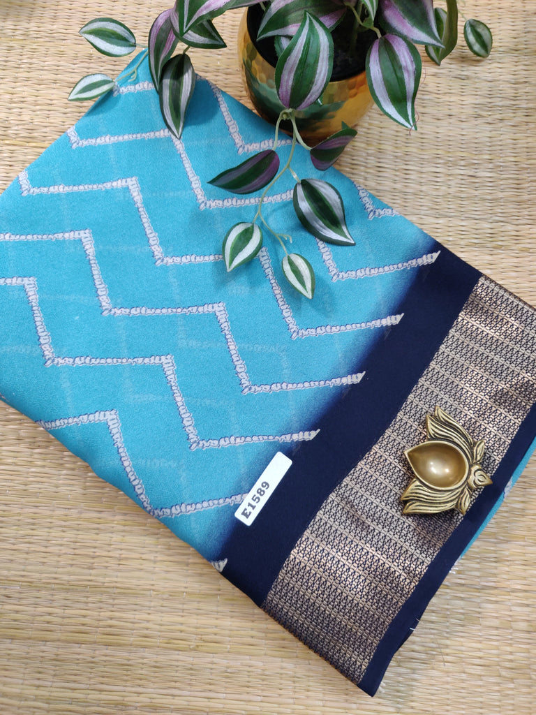 Mass Crepe Sarees #E1589