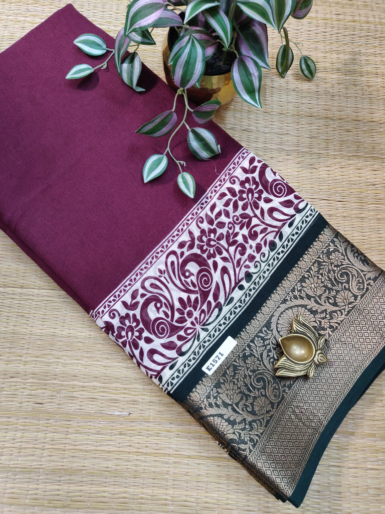 Mass Crepe Sarees #E1571