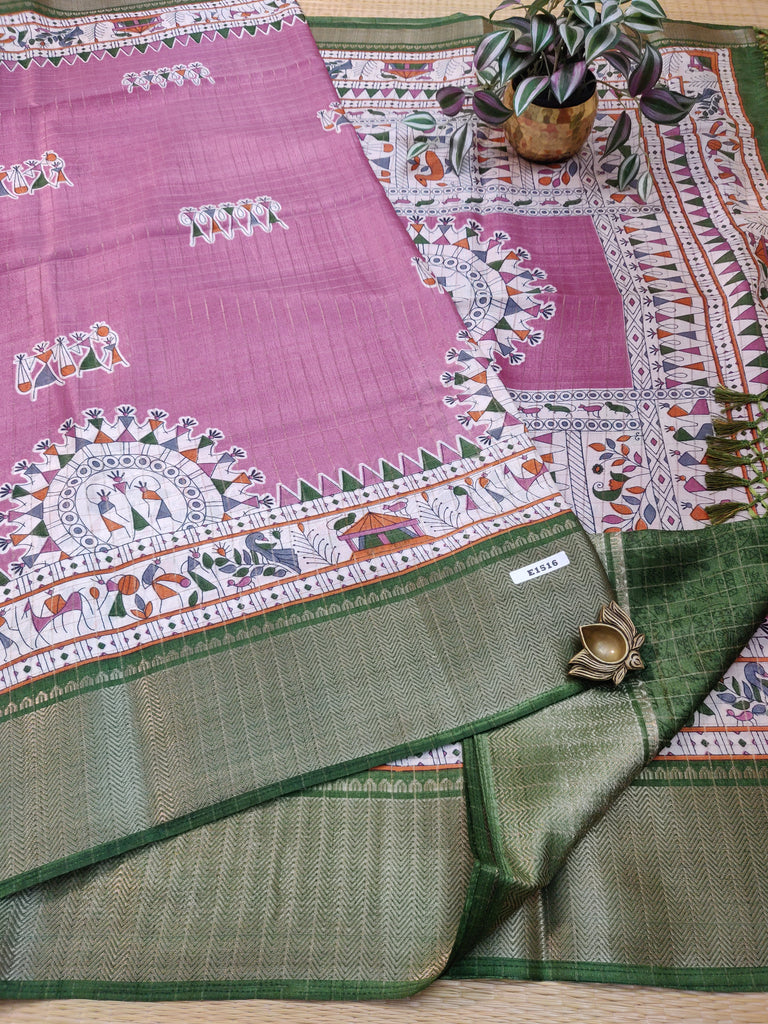 Dola Checks Printed Silk #E1516