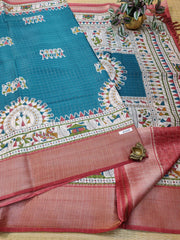 Dola Checks Printed Silk #E1519