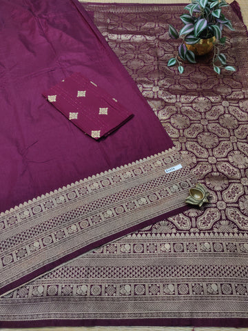 Semi Banarasi Saree #E1676