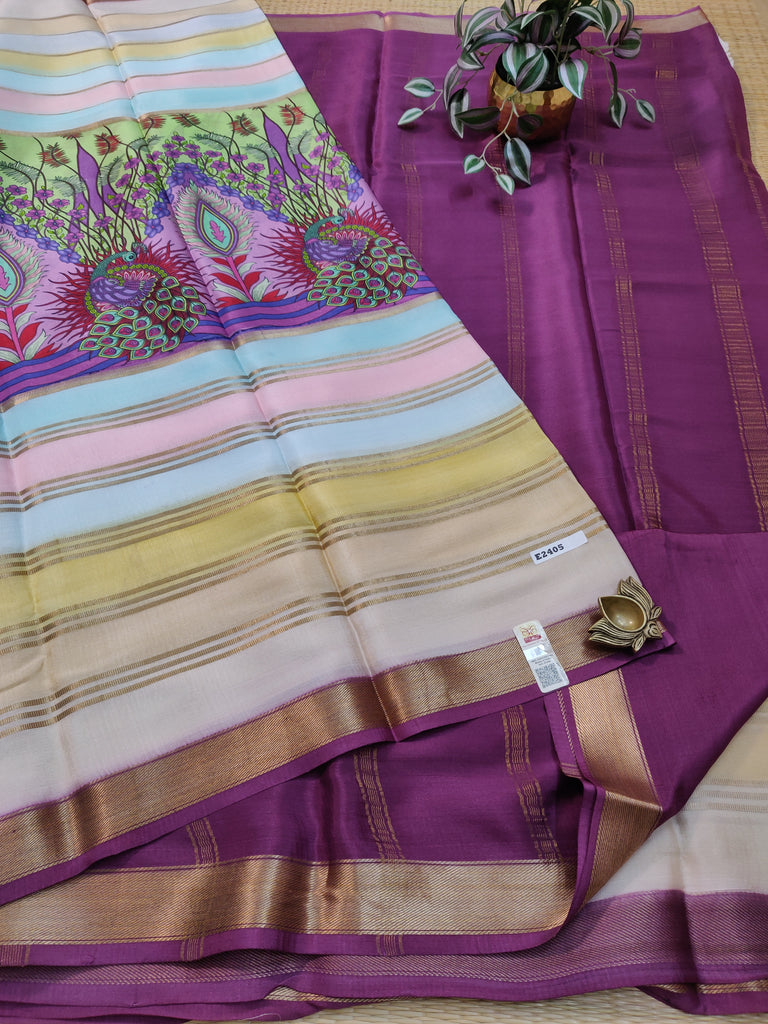 Pure Crepe Silk Saree #E2405