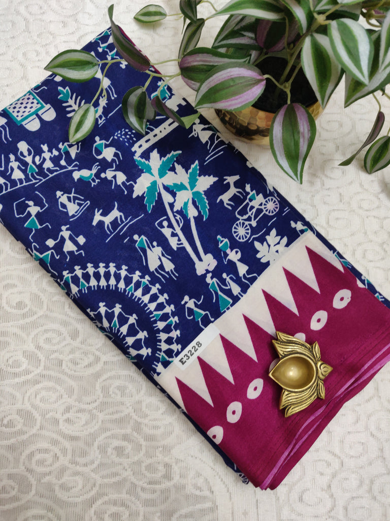 Kashmiri Printed Silk #E3228
