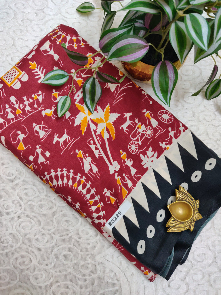 Kashmiri Printed Silk #E3229