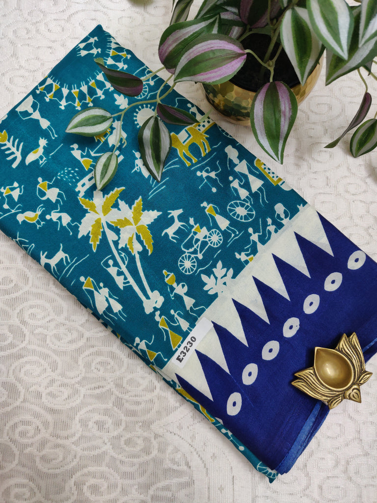 Kashmiri Printed Silk #E3230