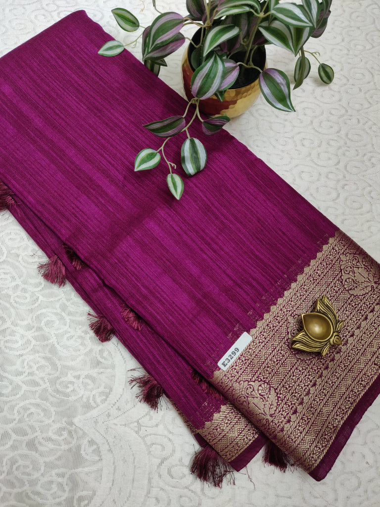 Semi Jute Silk Sarees #E3299