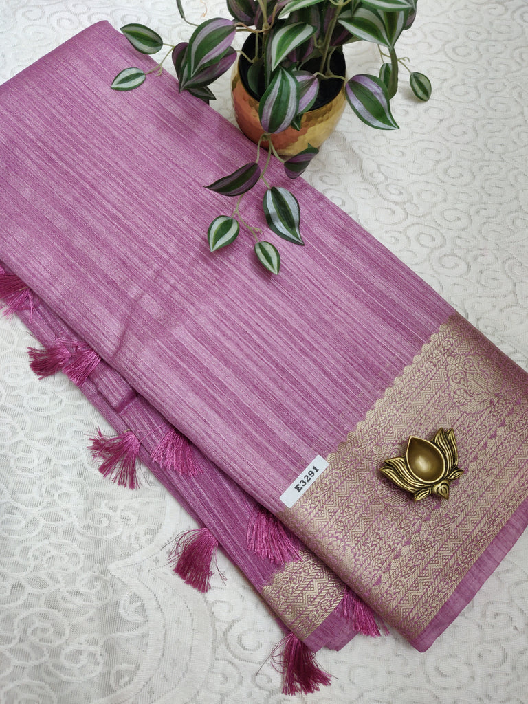 Semi Jute Silk Sarees #E3291