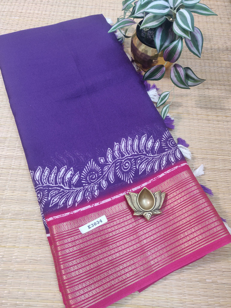 Mass Crepe Sarees #E3034