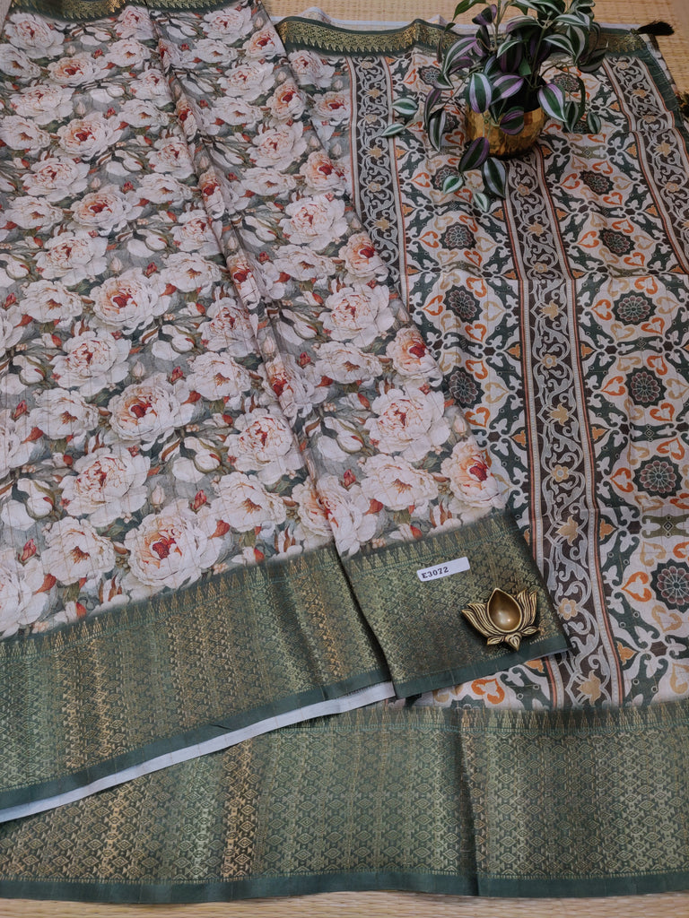 Dola Checks Printed Silk #E3072