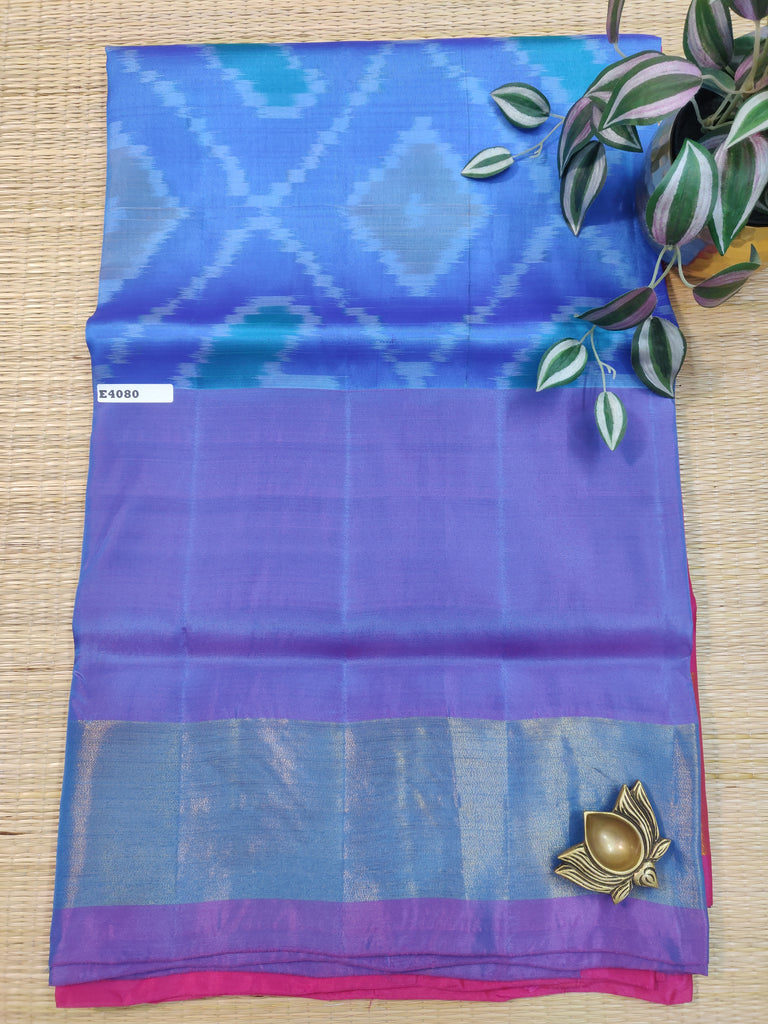 Ikkat Silk Mix Saree #E4080