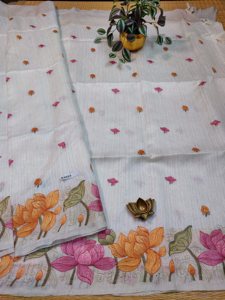 Semi Jute Silk Sarees #E3523