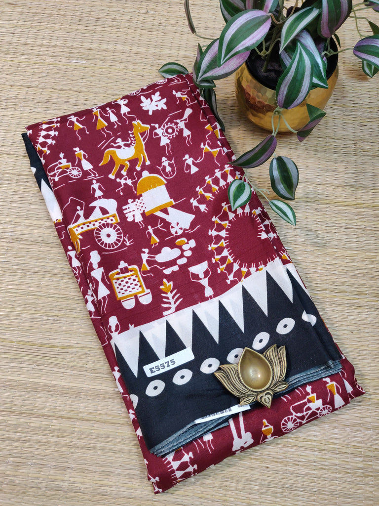 Kashmiri Printed Silk #E5575