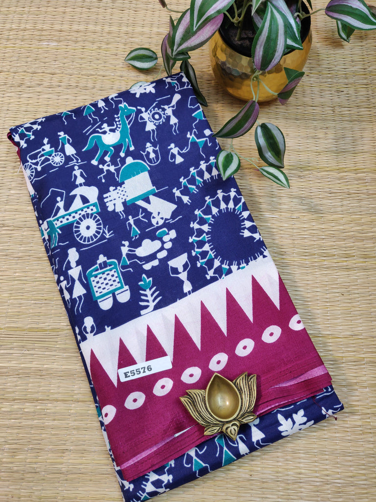 Kashmiri Printed Silk #E5576