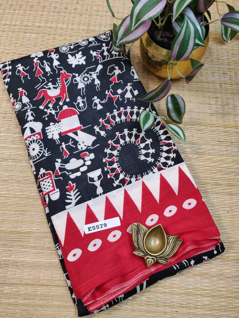 Kashmiri Printed Silk #E5579
