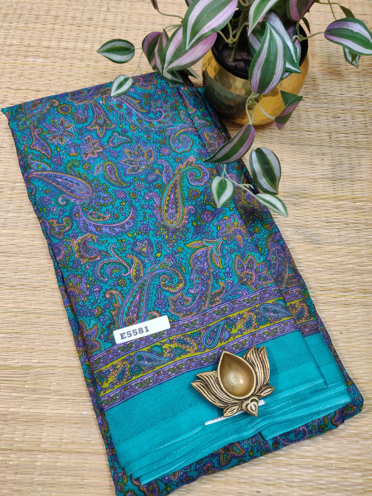 Kashmiri Printed Silk #E5581