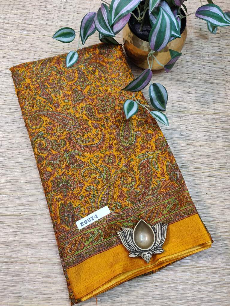 Kashmiri Printed Silk #E5574
