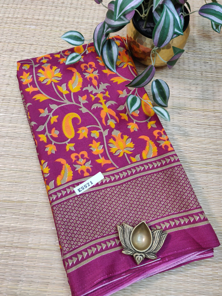 Kashmiri Printed Silk #E5571