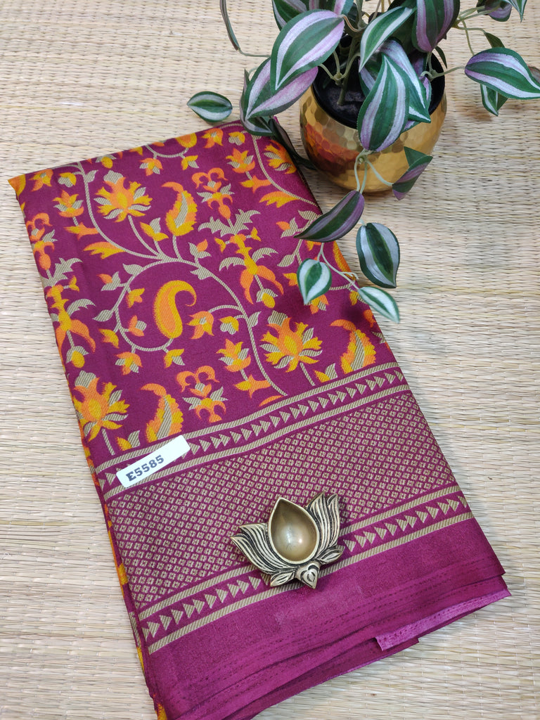 Kashmiri Printed Silk #E5585