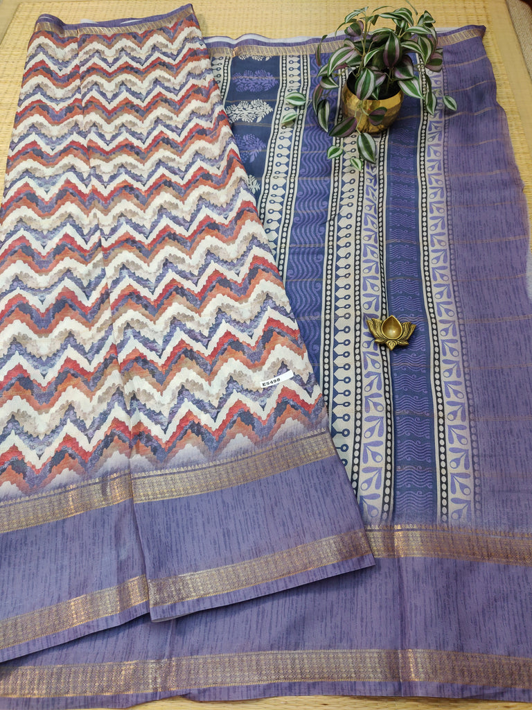 Printed Crepe Sarees #E5498