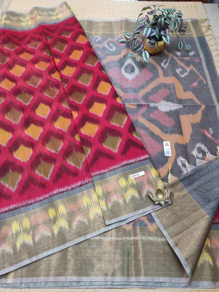 Pure Silk Cotton Sarees #E6545