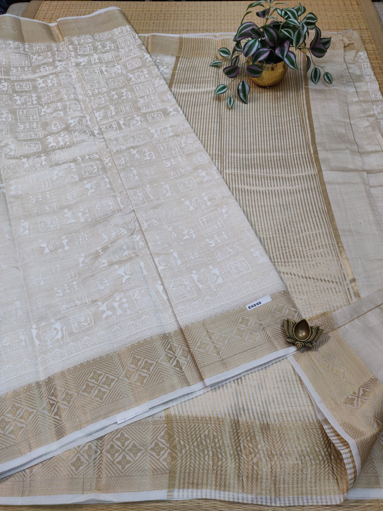 Printed Tussar #E6840