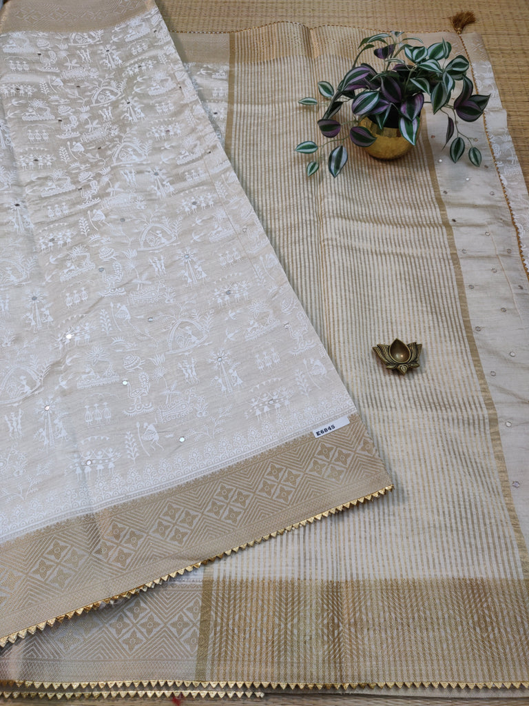 Printed Tussar #E6845