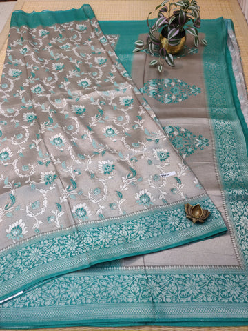 Semi Banarasi Satin Crepe #E9039