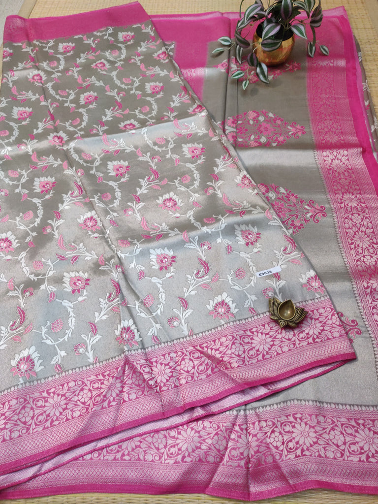 Semi Banarasi Satin Crepe #E9038