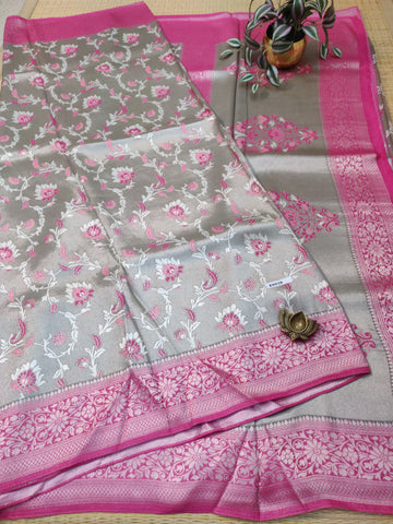 Semi Banarasi Satin Crepe #E9038