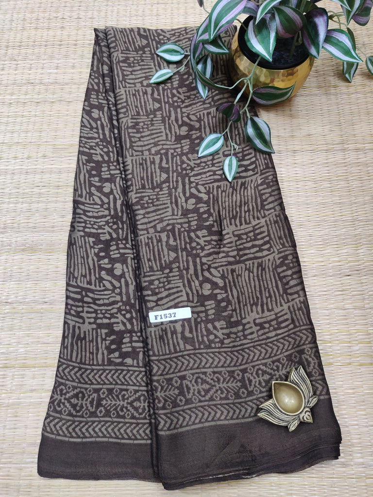 Mass Crepe Sarees #F1537