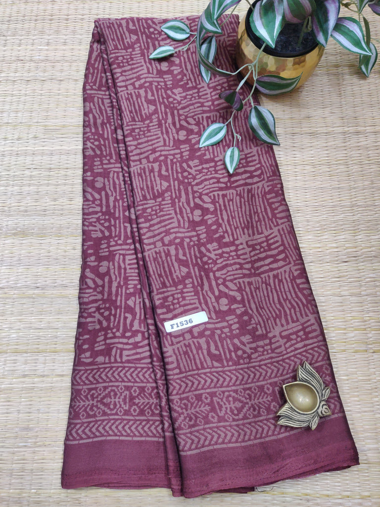 Mass Crepe Sarees #F1536