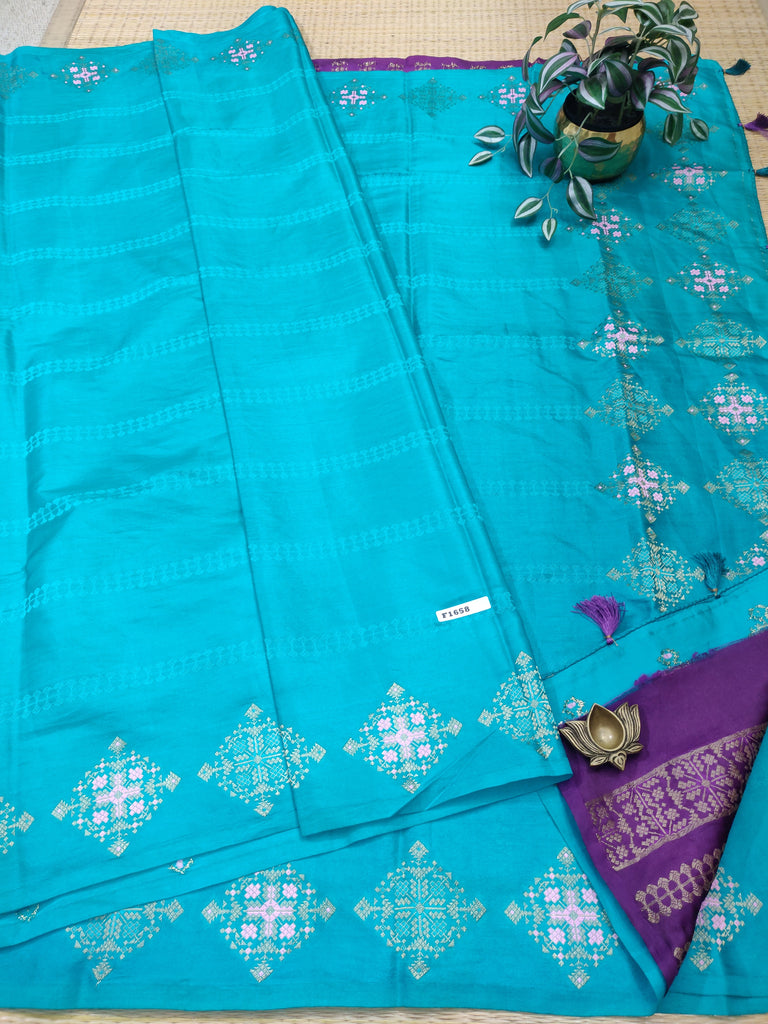 Butter crepe saree #F1658
