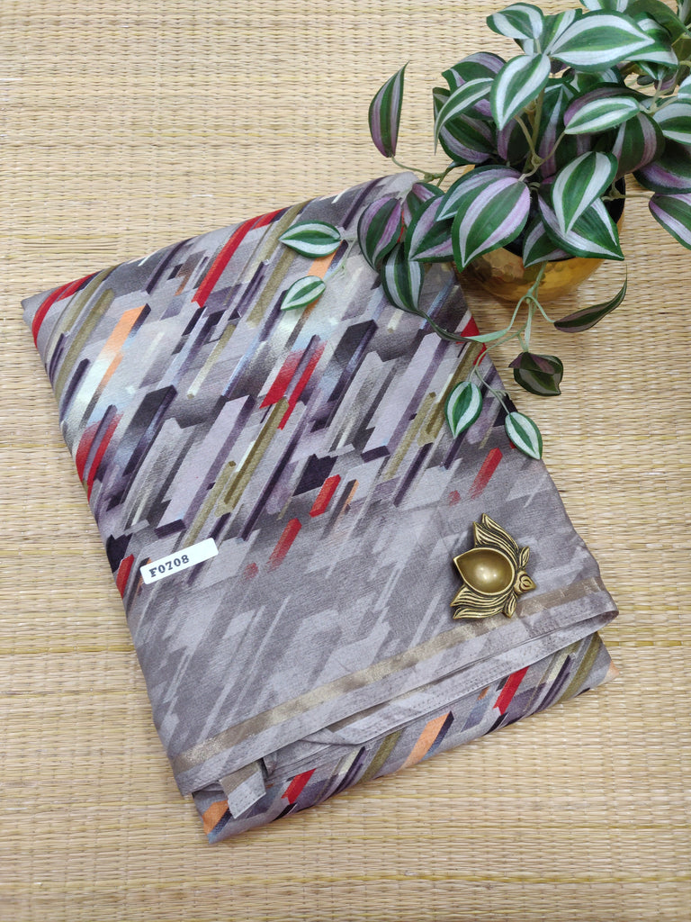 Kashmiri Printed Silk #F0708