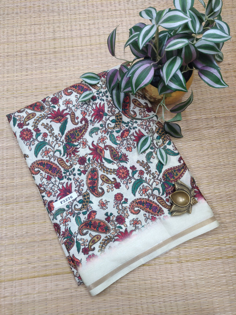 Kashmiri Printed Silk #F2276