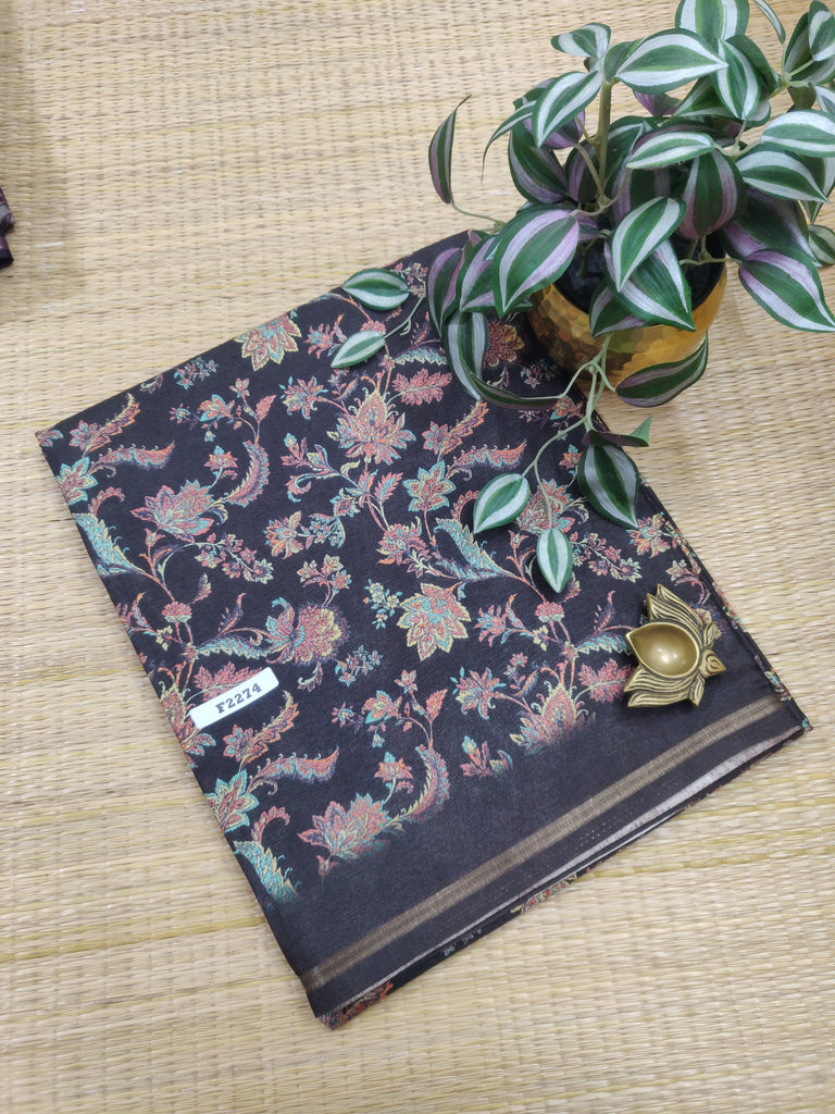 Kashmiri Printed Silk #F2274