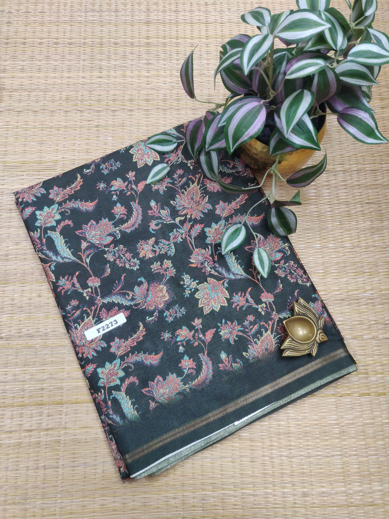 Kashmiri Printed Silk #F2273