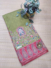 Kashmiri Printed Silk #F2281