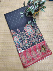 Kashmiri Printed Silk #F2278